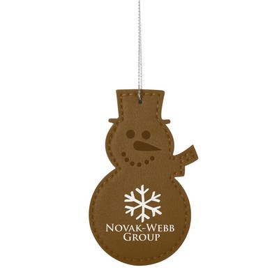 Leatherette Ornament – Snowman