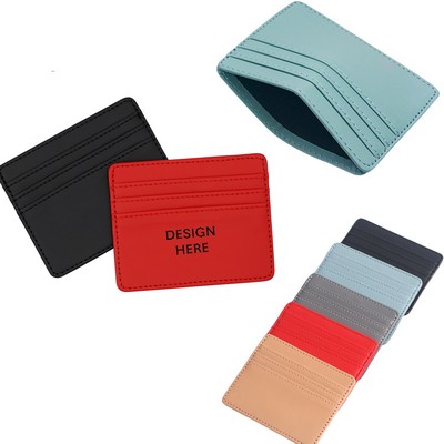 Faux Leather Card Holder 4 slots