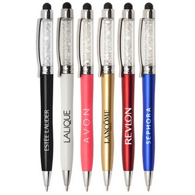 lender Crystalline Plastic Pen with Stylus