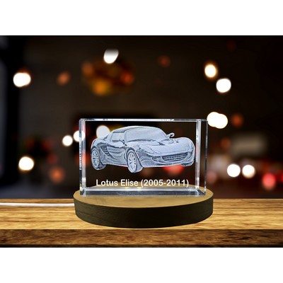 Pure Driving Thrills: Lotus Elise (2005 2011) - 3D Engraved Crystal Tribute