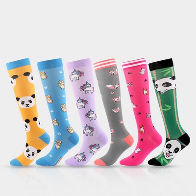 Custom Knitted Knee High Socks Unisex Socks With Full Customization