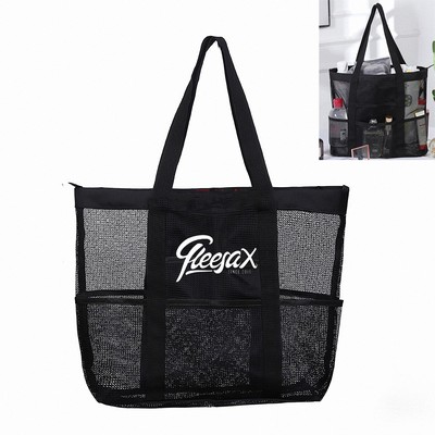 Oversized Mesh Beach Tote Bag