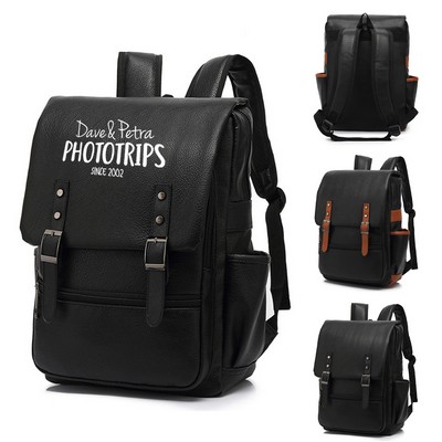 Spacious Leather Rucksack