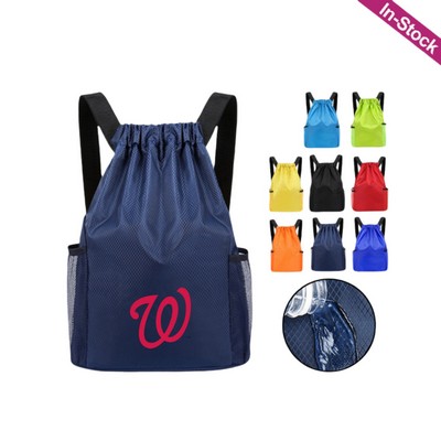 Small Drawstring Backpack Travel Storage Bag