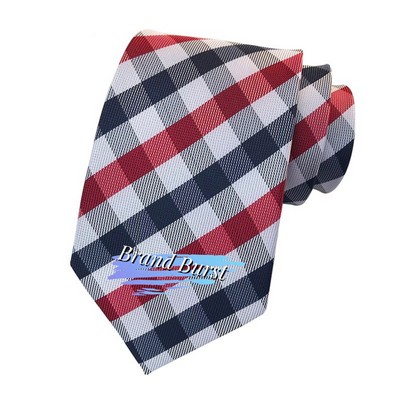 Micro Checkered Striped Ties