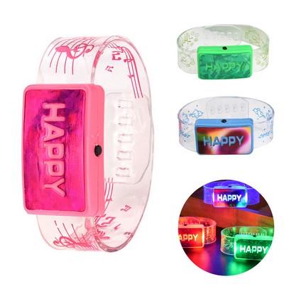 LED Luminous Bracelet Happy Flashing Wristband