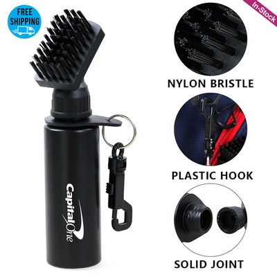 Golf Club Cleaner Brush with Nylon Bristles Head and Water Bottle