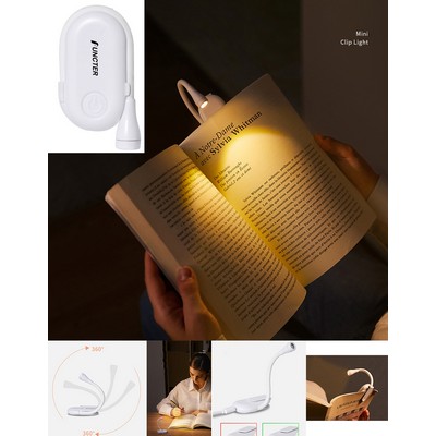 400mAh Mini Foldable Book Light Reading Light Rechargeable Clip Light