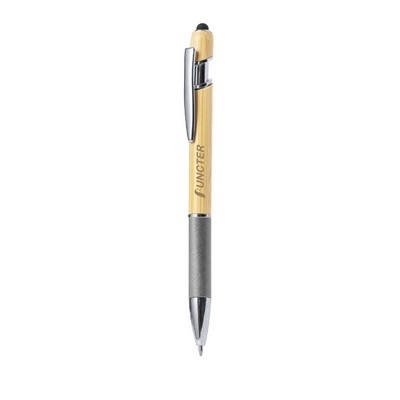 Bamboo Ballpoint Pen with Stylus Tip Pens for Touch Screen 2 in 1 Stylus Pen