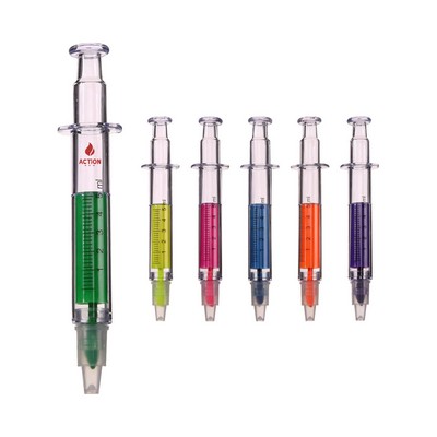 Syringe Highlighter Pens