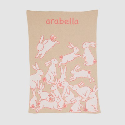 Baby Rabbits Personalized Blanket