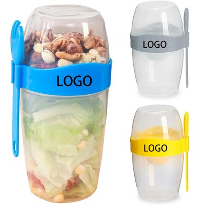 Travel Friendly Salad Cup With Lid And Spoon