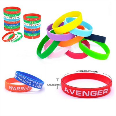 Silk Screen Printed Silicone Bracelet Wristband