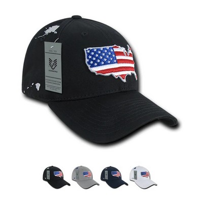 USA Flag The Globe Map Hat