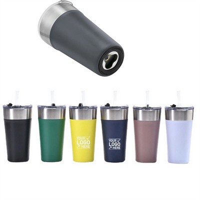 20 oz Insulated Stainless Steel Beer Tumbler with Bottle Opener