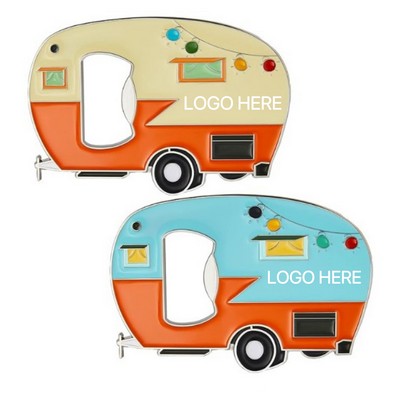 Colourful Cartoon Creative Campervan Shape Fridge Sticker Bottle Opener