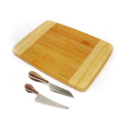 BergHoff Bamboo 3Pc Two-Toned Board Set/Aaron Probyn Cheese Knives