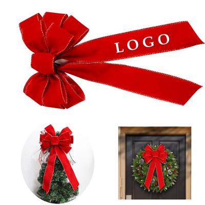 Red Christmas Decoration Ribbon Bow