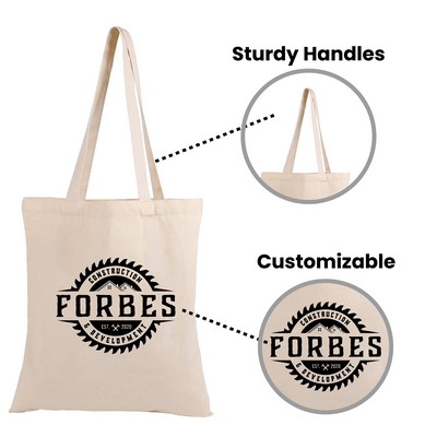 8OZ Natural Cotton Convention Tote Bag