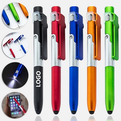 4 In 1 Phone Stand Stylus Light Pen