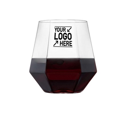 12Oz Plastic Diamond Whiskey Glass