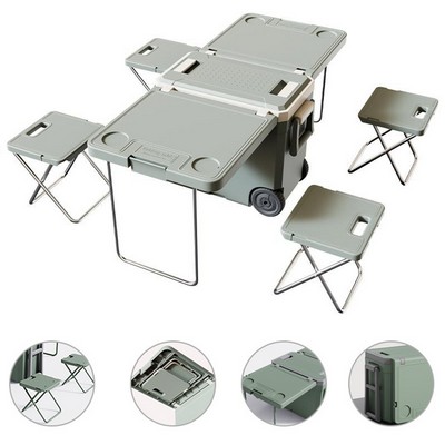 Multi-Functional Portable Folding Table & Chair with Cooler