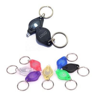 Mini Keychain LED Flashlight with Built-in Battery