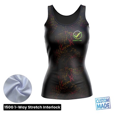 Women's Sublimation Classic Tank Top - 1-Way Stretch Performance Interlock