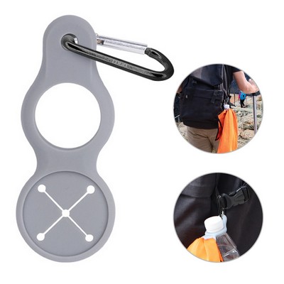 Versatile 2 in 1 Silicone Water Bottle Holder with Carabiner