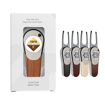 Pitchfix Woodie Golf Divot Repair Tool in Gift Box