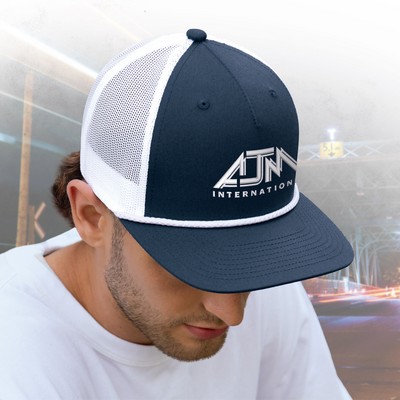 5 Panel Constructed Pro-Round-Five (Mesh Back) Cap with 5mm Rope