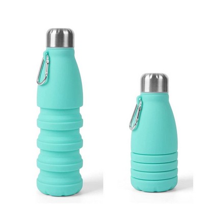 13.4oz Collapsible Water Bottle with compartment for storing medicine