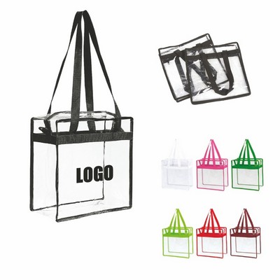 Clear PVC Tote Bag with Zipper