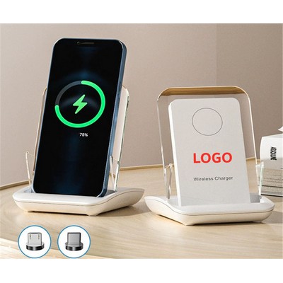 65W Wireless Magnetic Fast-Charging Phone Stand with Designed Logo