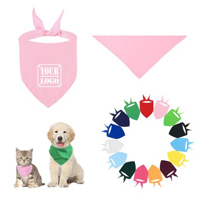 Solid Color Pet Scarf Bandanas