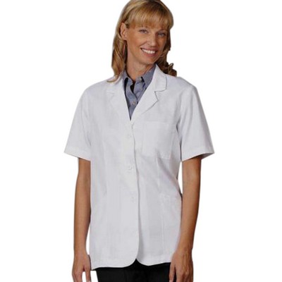 Fashion Seal - Women's Three-Pocket 30" Short-Sleeve Consultation Lab Coat