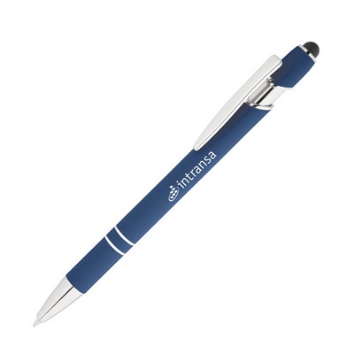 Recycle Arden Soft Touch Stylus Pen - Single Color Imprint