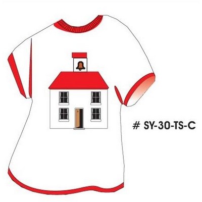 School House T-Shirt Acrylic Coaster w/Felt Back