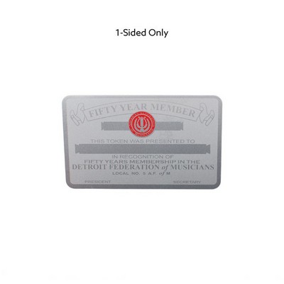 Aluminum Membership Card