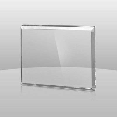 Clear Rectangle Paperweight (5"x4"x3/4")