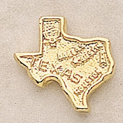 Texas Map Marken Design Cast Lapel Pin (Up to 3/4")