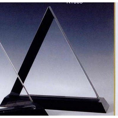 Black Crystal Triangle Award w/Base (9"x9½")