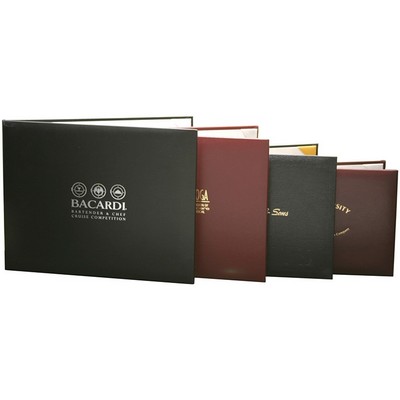 Panoramic Short Side Hinge Padded Certificate Covers (7"x9")