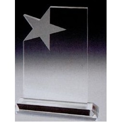 8" Optic Crystal Faceted Top Corner Star Award