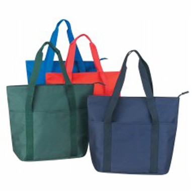 600d Polyester Zippered Tote Bag ( Screen Printed )