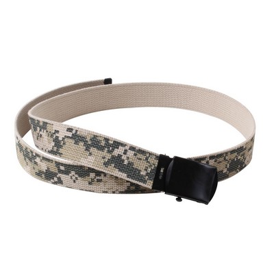 A.C.U. Digital Camouflage/Khaki Reversible Military Web Belt (54")