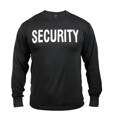 Black 2 Sided Security Long Sleeve T-Shirt (2XL)