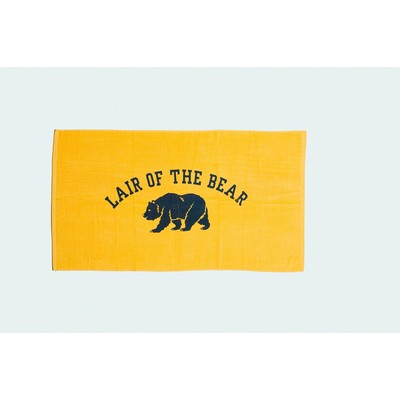 Velour Beach Towel (28" x 58") Yellow (Printed)