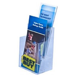 2 Pocket Tiered Counter Display, Holds 4.5"wide literature