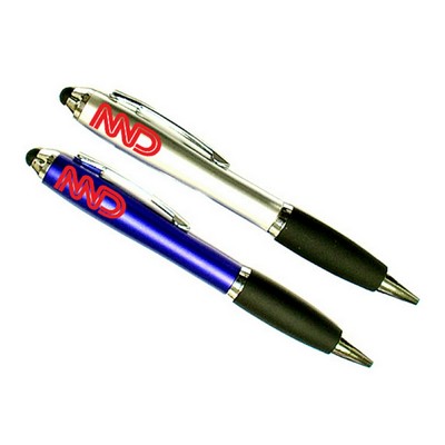 Rounded Ballpoint Pen w/Stylus